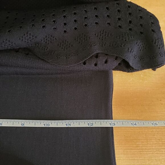 Leo & Ugo Size 8 Medium Blue Sleeveless 2 Tier Dress - Picture 8 of 11